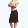 Layered Mesh Midi Skirt – Dark Brown Layered Mesh Midi Skirt – Dark Brown