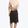 Layered Mesh Midi Skirt – Dark Brown Layered Mesh Midi Skirt – Dark Brown