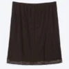 Layered Mesh Midi Skirt – Dark Brown Layered Mesh Midi Skirt – Dark Brown
