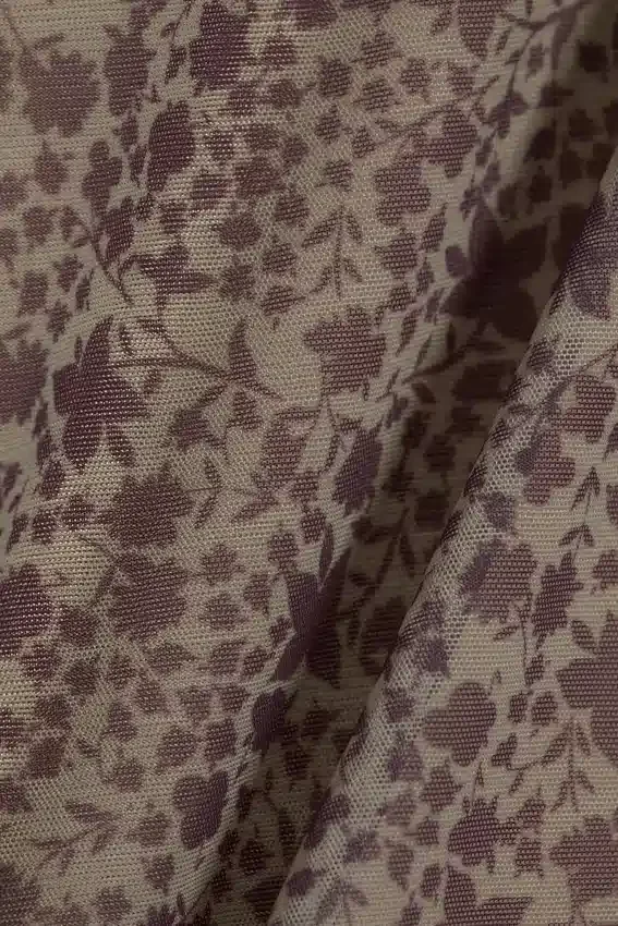 Layered Mesh Midi Skirt – Khaki/Burgundy – Floral Layered Mesh Midi Skirt – Khaki/Burgundy – Floral