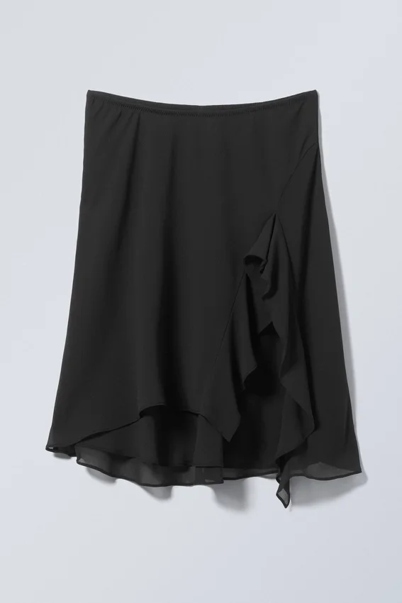 Layered Midi Skirt – Black Layered Midi Skirt – Black