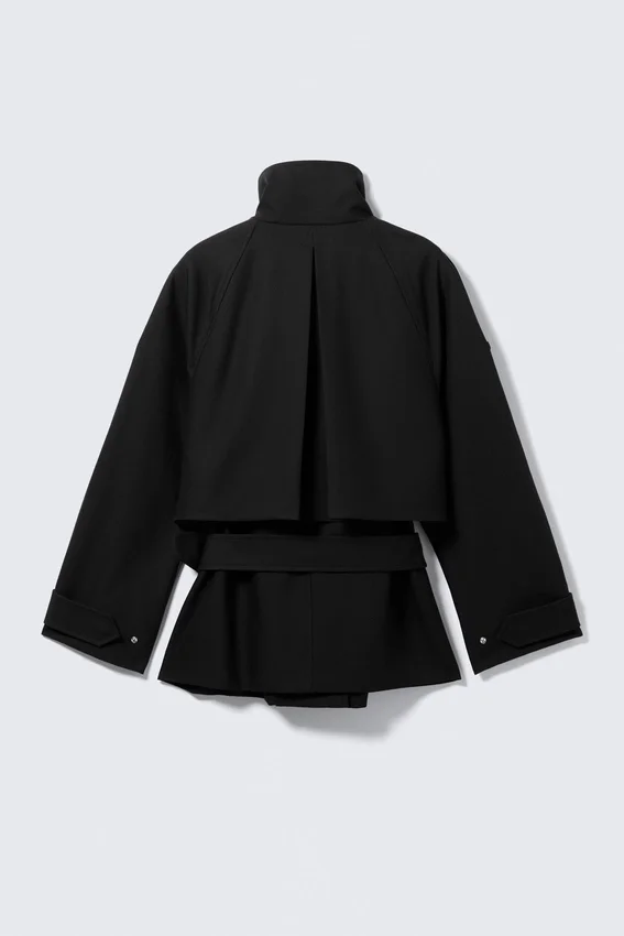 Layered Technical Trench Coat – Black Layered Technical Trench Coat – Black