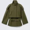 Layered Technical Trench Coat – Khaki Green Layered Technical Trench Coat – Khaki Green