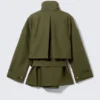 Layered Technical Trench Coat – Khaki Green Layered Technical Trench Coat – Khaki Green