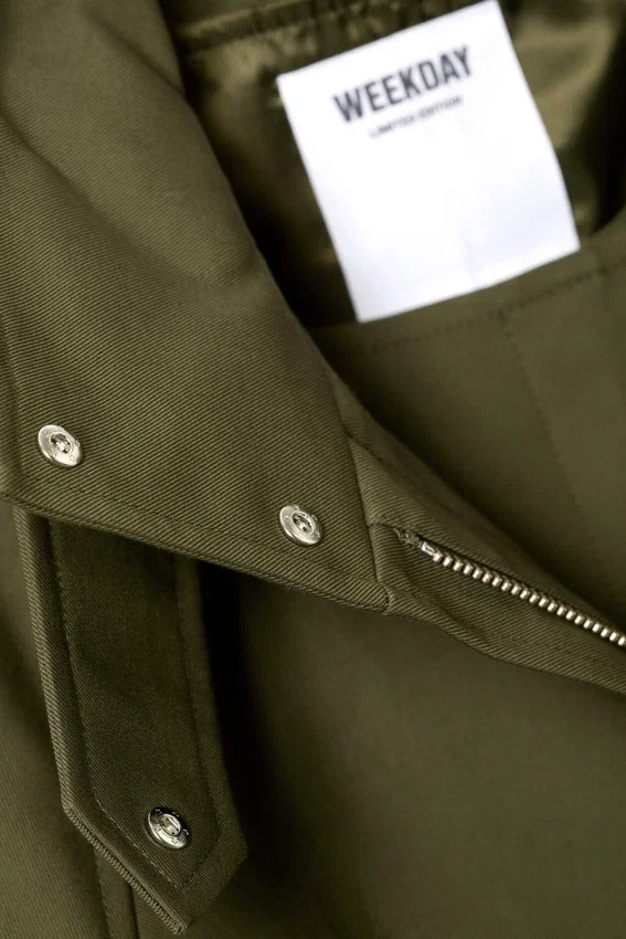 Layered Technical Trench Coat – Khaki Green Layered Technical Trench Coat – Khaki Green