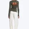 Layered Two-Piece Bolero Singlet – Dusty Khaki Green Layered Two-Piece Bolero Singlet – Dusty Khaki Green