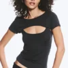 Layered Two-Piece Bolero Top – Dark Grey