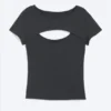 Layered Two-Piece Bolero Top – Dark Grey