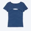 Layered Two-Piece Bolero Top – Striped Blue Layered Two-Piece Bolero Top – Striped Blue