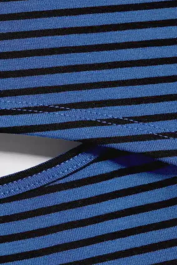 Layered Two-Piece Bolero Top – Striped Blue Layered Two-Piece Bolero Top – Striped Blue