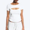 Layered Two-Piece Bolero Top – White Layered Two-Piece Bolero Top – White