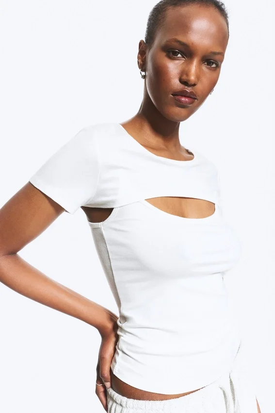 Layered Two-Piece Bolero Top – White Layered Two-Piece Bolero Top – White