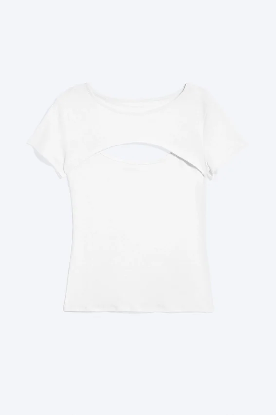Layered Two-Piece Bolero Top – White Layered Two-Piece Bolero Top – White