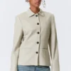 Lean Buttoned Jacket – Dusty Mole Lean Buttoned Jacket – Dusty Mole