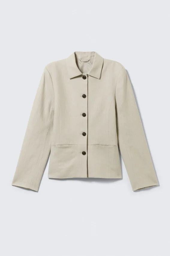Lean Buttoned Jacket – Dusty Mole Lean Buttoned Jacket – Dusty Mole