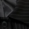 Lean Buttoned Jacket – Pinstriped Black Lean Buttoned Jacket – Pinstriped Black