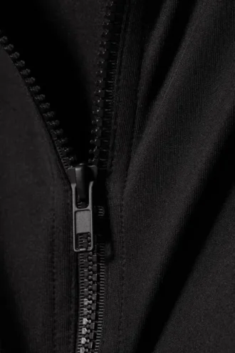 Liah Tight Zip Hoodie – Black