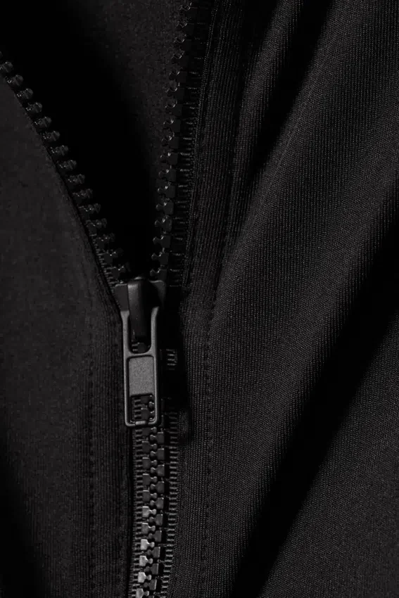 Liah Tight Zip Hoodie – Black Liah Tight Zip Hoodie – Black