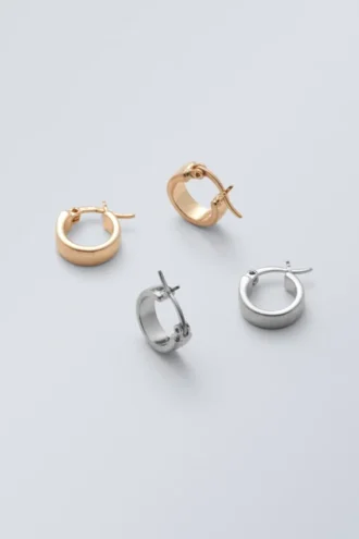Liam Hoop Set – Golden / Silver
