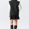 Lightly Padded Canvas Zip Vest – Black Lightly Padded Canvas Zip Vest – Black