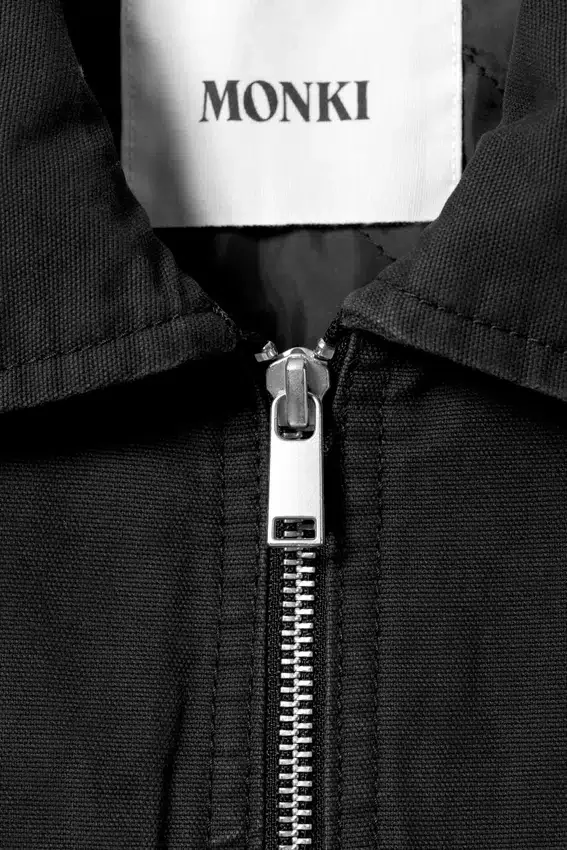 Lightly Padded Canvas Zip Vest – Black Lightly Padded Canvas Zip Vest – Black