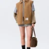 Lightly Padded Canvas Zip Vest – Brown Lightly Padded Canvas Zip Vest – Brown