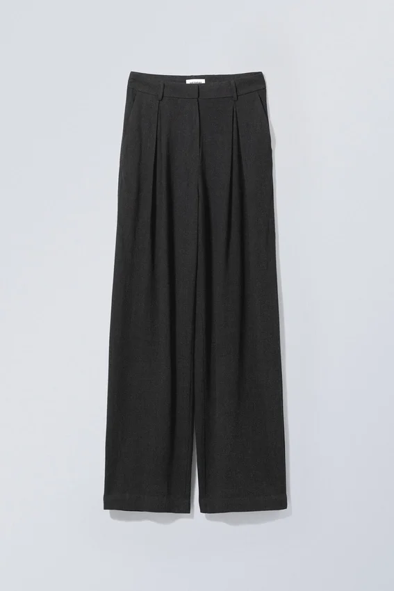 Lilah Linen Mix Trousers – Black Lilah Linen Mix Trousers – Black