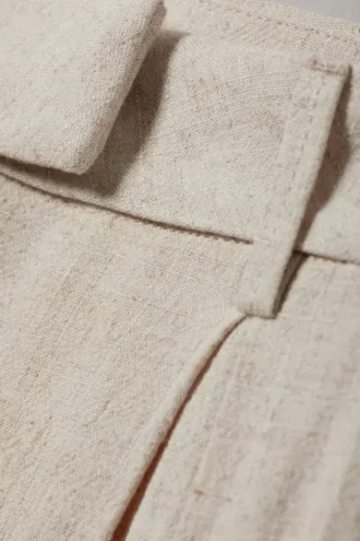 Lilah Linen Mix Trousers – Light Beige