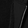 Lined Bomber Zip Hoodie – Black Lined Bomber Zip Hoodie – Black