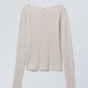 Linen Blend Long Sleeve Top – Ecru Linen Blend Long Sleeve Top – Ecru