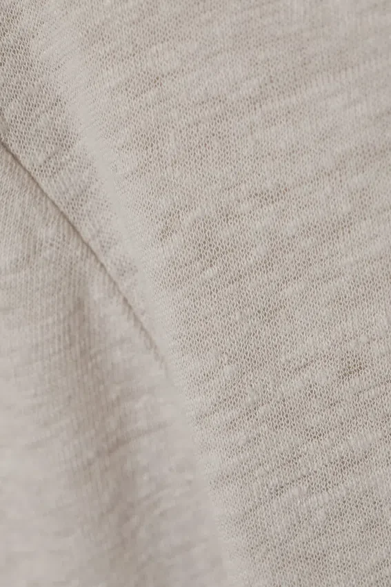 Linen Blend Long Sleeve Top – Ecru Linen Blend Long Sleeve Top – Ecru