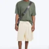 Linen-Blend Shorts – Light Beige Linen-Blend Shorts – Light Beige