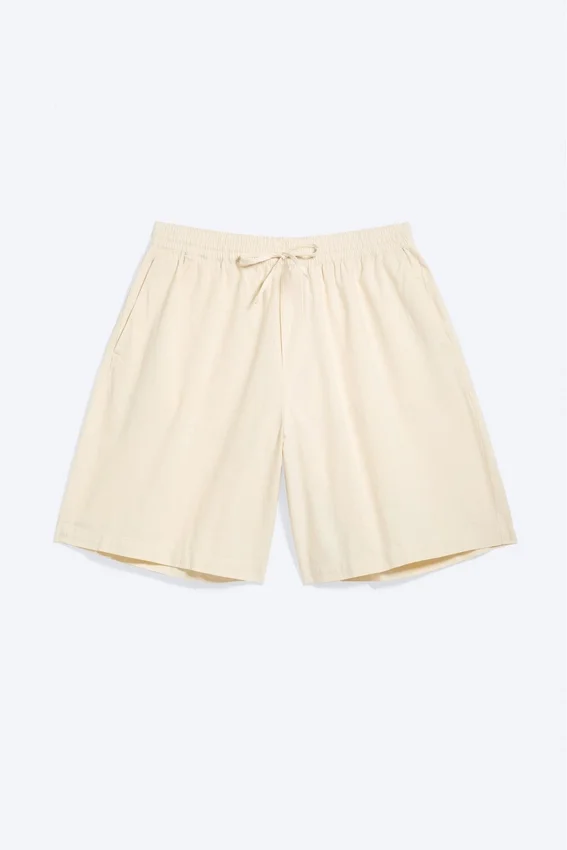 Linen-Blend Shorts – Light Beige Linen-Blend Shorts – Light Beige