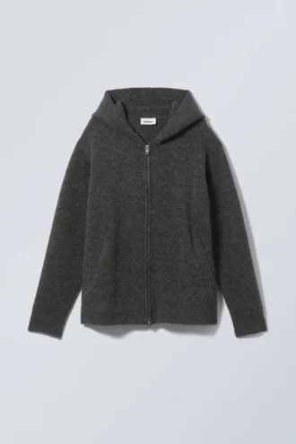Logan Oversized Soft Knit Cardigan – Dark Grey