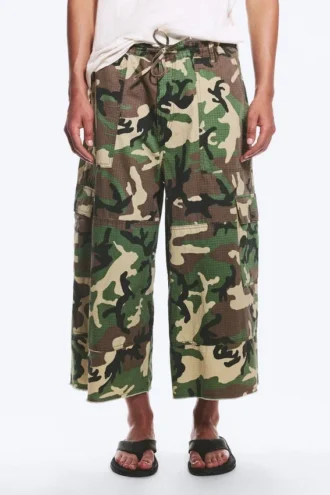 Long Cotton Cargo Shorts – Classic Camo