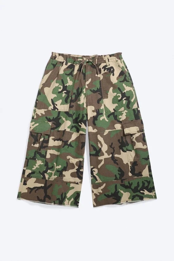 Long Cotton Cargo Shorts – Classic Camo Long Cotton Cargo Shorts – Classic Camo