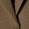 Long Fitted Single-Breasted Suiting Coat – Medium Brown Long Fitted Single-Breasted Suiting Coat – Medium Brown