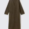 Long Knit V-Neck Cardigan – Dark Brown Long Knit V-Neck Cardigan – Dark Brown