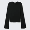 Long Sleeve Cotton Top – Black Long Sleeve Cotton Top – Black