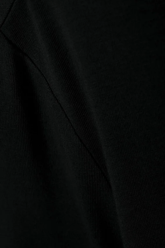 Long Sleeve Cotton Top – Black Long Sleeve Cotton Top – Black