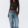 Long Sleeve Cotton Top – Dark Brown Long Sleeve Cotton Top – Dark Brown