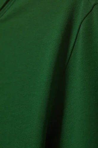 Long Sleeve Cotton Top – Dark Green