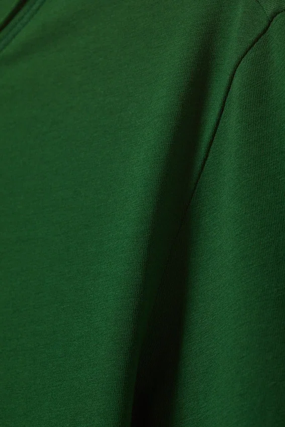 Long Sleeve Cotton Top – Dark Green Long Sleeve Cotton Top – Dark Green