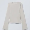 Long Sleeve Cotton Top – Ecru Long Sleeve Cotton Top – Ecru