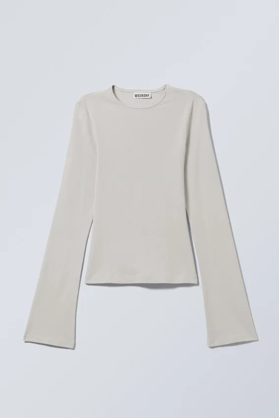 Long Sleeve Cotton Top – Ecru Long Sleeve Cotton Top – Ecru