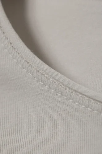 Long Sleeve Cotton Top – Ecru