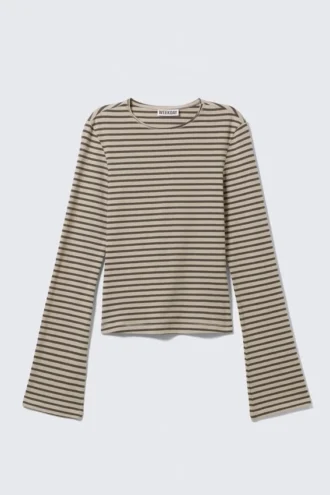 Long Sleeve Cotton Top – Striped Mole