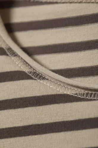 Long Sleeve Cotton Top – Striped Mole