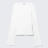 Long Sleeve Cotton Top – White Long Sleeve Cotton Top – White