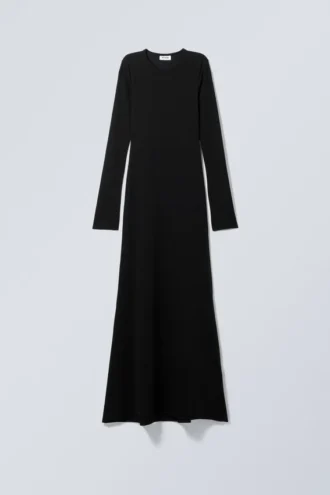 Long Sleeve Maxi Dress – Black